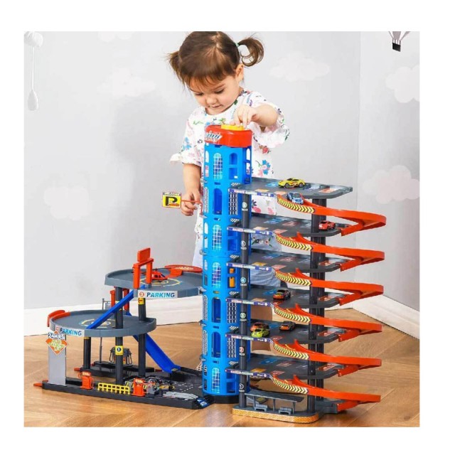 Παιδικό Γκαράζ Στάθμευσης 6 Επιπέδων με Αξεσουάρ 92 x 46 x 71 cm Ba...