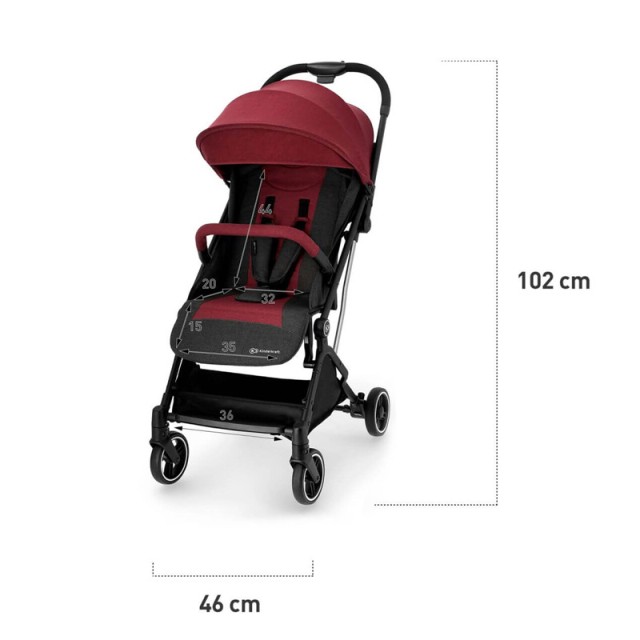 Παιδικό Καρότσι Χρώματος Μπορντό KinderKraft Indy