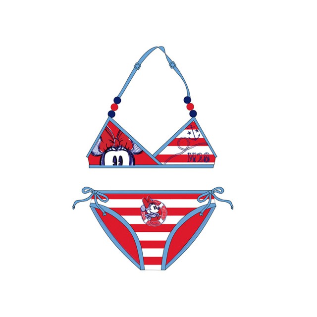Παιδικό Μαγιό Μπικίνι Χρώματος Κόκκινο Minnie Disney WD11030