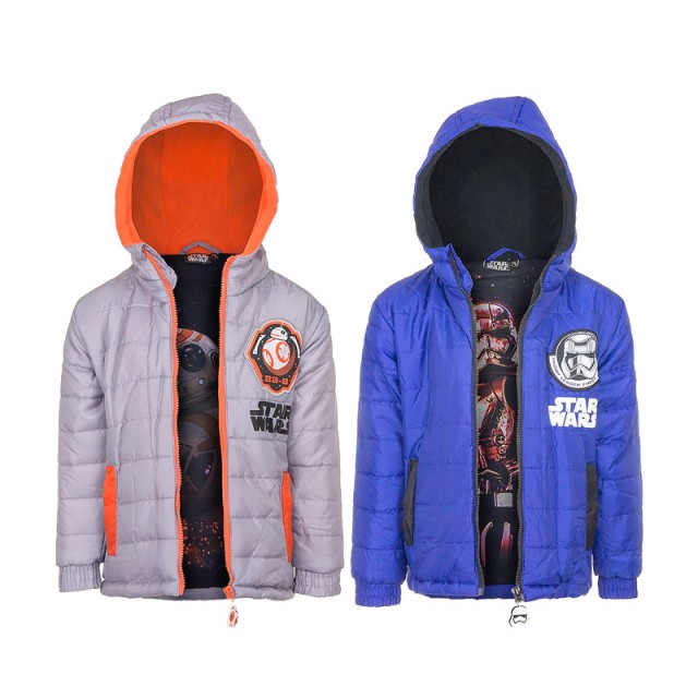 Παιδικό Μπουφάν Χρώματος Μπλε Star Wars Disney DHQ1154 DHQ1154-Blue