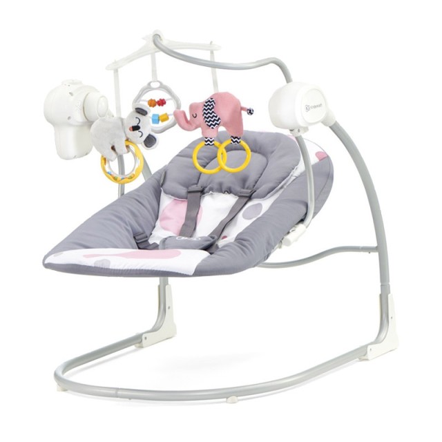 Παιδικό Ρηλάξ - Κούνια 2 σε 1 Χρώματος Ροζ KinderKraft Minky Swing ...