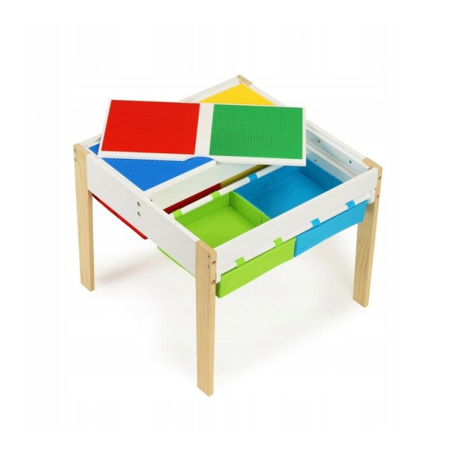 Παιδικό Σετ με Ξύλινο Τραπέζι και 2 Καρέκλες Ecotoys XKF002