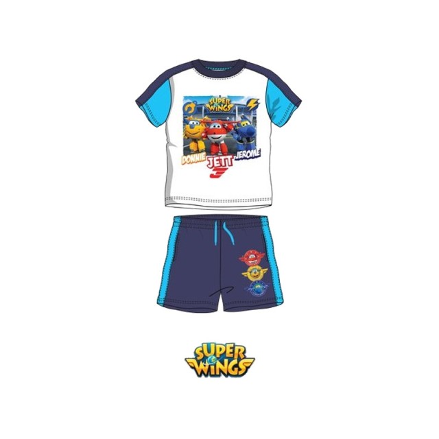 Παιδικό Σετ Μπλούζα - Σορτς Χρώματος Μπλε Super Wings Disney QE1599...