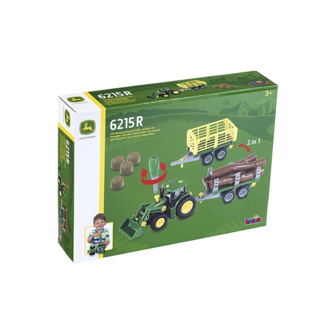 Παιδικό Τρακτέρ με Καρότσα και Ξυλεία John Deer Klein 3906