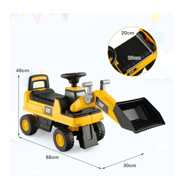 Παιδικός Εκσκαφέας Περπατούρα 88 x 30 x 49 cm Costway TQ10146YW
