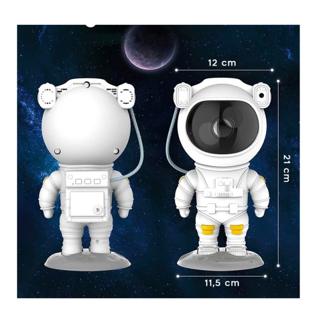 Παιδικός Προβολέας LED με Τηλεχειριστήριο Astronaut Stars and Galaxies MWS19990