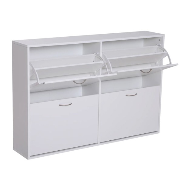 Ξύλινη Παπουτσοθήκη 120 x 24 x 81 cm HOMCOM 837-004WT