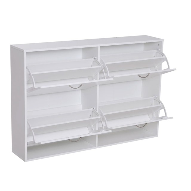 Ξύλινη Παπουτσοθήκη 120 x 24 x 81 cm HOMCOM 837-004WT