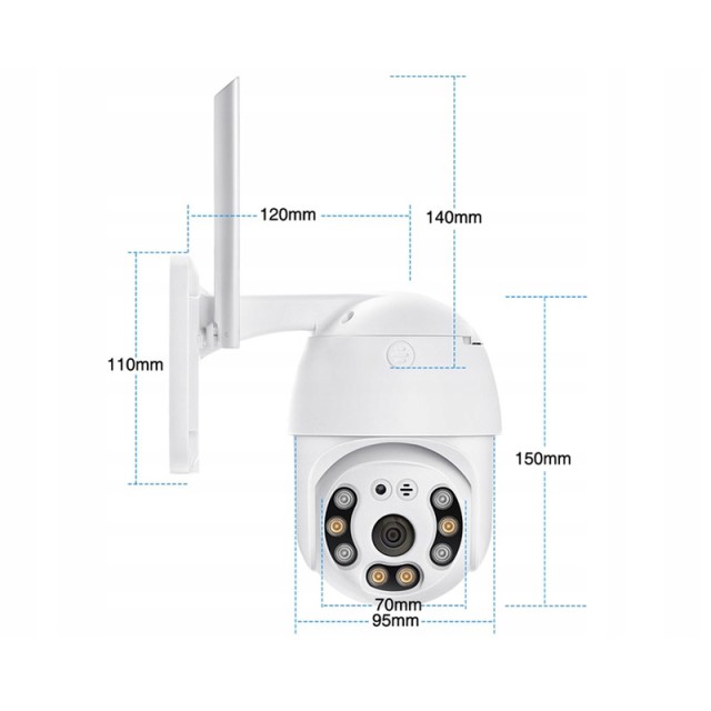Περιστρεφόμενη Κάμερα Παρακολούθησης Full HD WiFi με Μικρόφωνο Verk Group 5907451330425