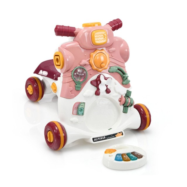 Περπατούρα με Μουσική και Φώτα 3 σε 1 46 x 46 x 46 cm Χρώματος Ροζ ...