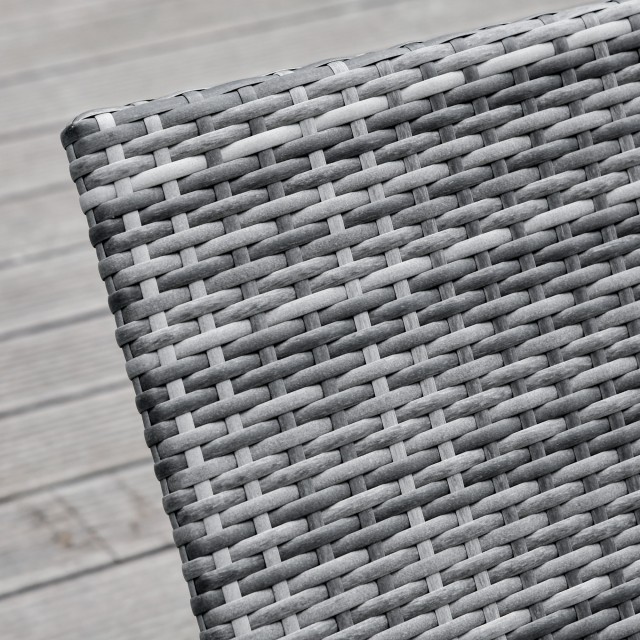 Outsunny 2θέσια ξαπλώστρα σε PE Rattan με γκρι στρώμα 196 x 120 x 28 cm 862-023GY