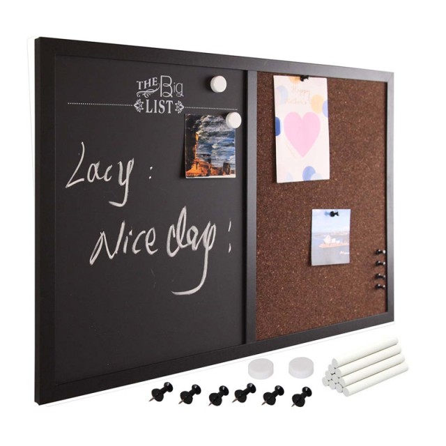 Πίνακας Ανακοινώσεων Μαγνητικός - Φελλού 2 σε 1 60 x 40 cm Bakaji 0...