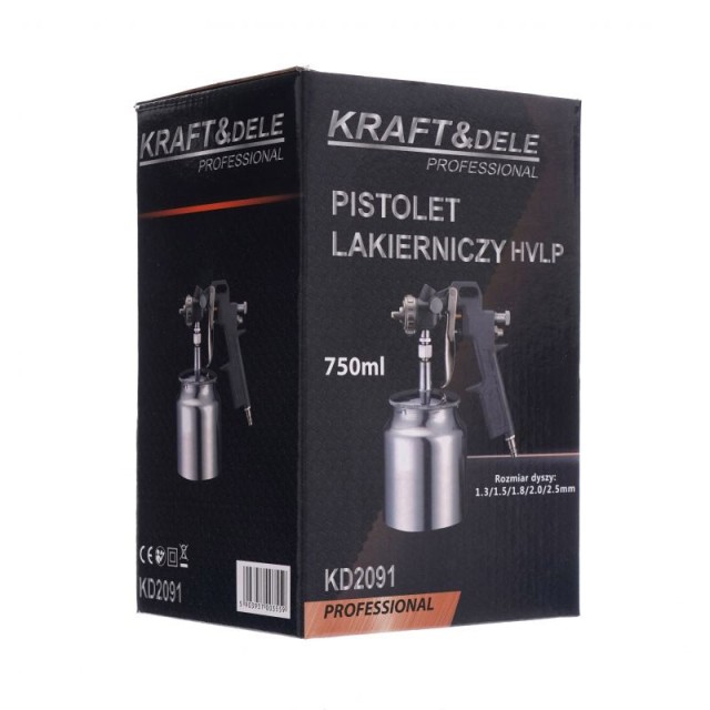 Πιστόλι Βαφής Αέρος HVLP 750 ml Kraft&Dele KD-2091