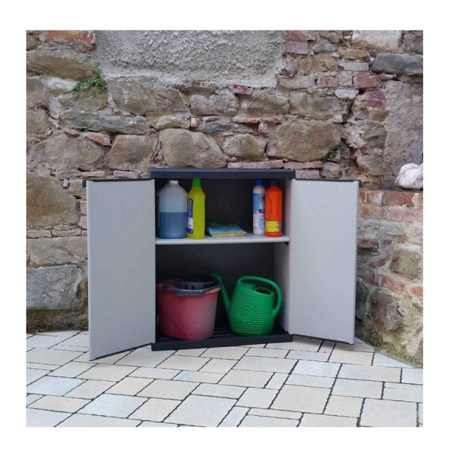 Πλαστική Χαμηλή Δίφυλλη Ντουλάπα 68 x 39.5 x 85 cm MWS17002