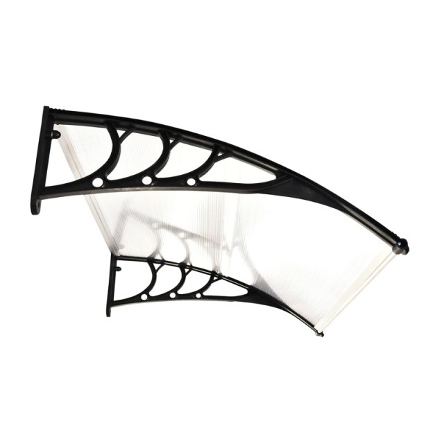 Πλαστικό Κιόσκι - Τέντα Πόρτας Εισόδου 80 x 120 x 23 cm Χρώματος Λευκό Outsunny B70-011V02WT