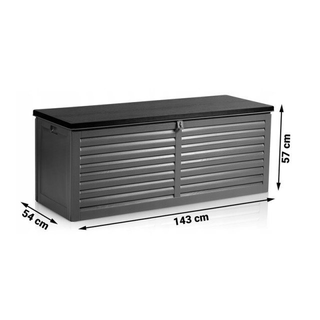 Πλαστικό Μπαούλο Κήπου 390 Lt 143 x 57 x 53.5 cm Plonos PL-801
