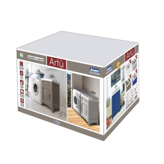 Πλαστικό Ντουλάπι με Νιπτήρα 60 x 51 x 89 cm Χρώματος Λευκό Artu Bama 60000