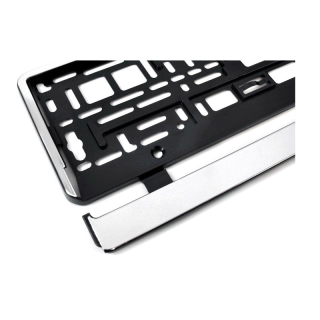 Πλαστικό Πλαίσιο Πίσω Πινακίδας Αυτοκινήτου Χρώματος Μαύρο/Χρώμιο 5... Πλαστικό Πλαίσιο Πίσω Πινακίδας Αυτοκινήτου Χρώματος Μαύρο/Χρώμιο 5...