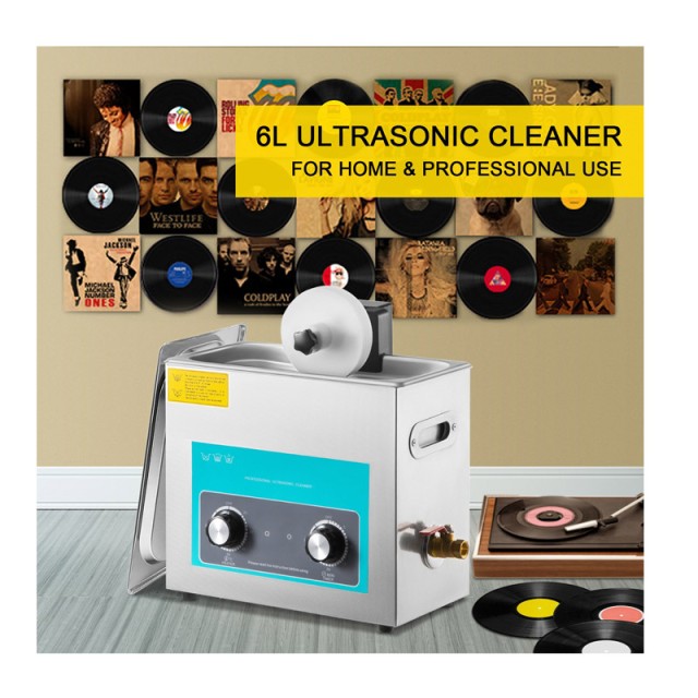 Πλυντήριο Δίσκων Βινυλίου Ultrasonic 6 Lt 40kHz VEVOR QXNGDHJ6L220V...