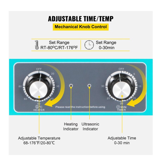 Πλυντήριο Δίσκων Βινυλίου Ultrasonic 6 Lt 40kHz VEVOR QXNGDHJ6L220VOP3ZV2