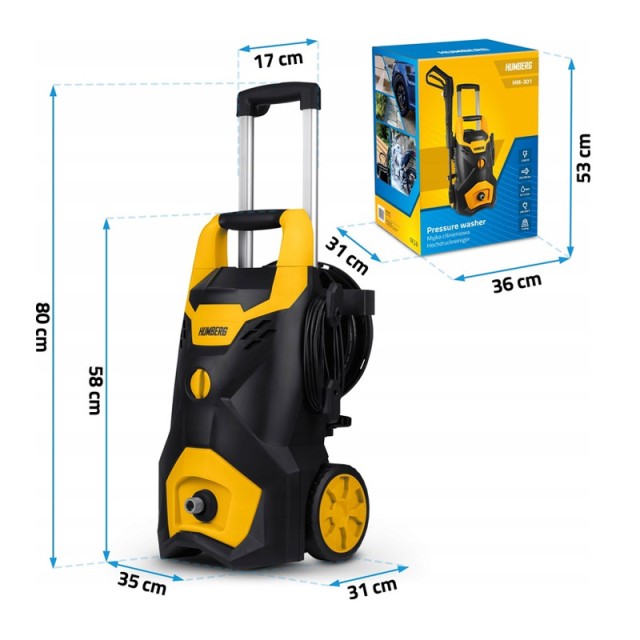 Πλυστικό Μηχάνημα Υψηλής Πίεσης 300 Bar 420 L /H 2200 W Humberg 530100