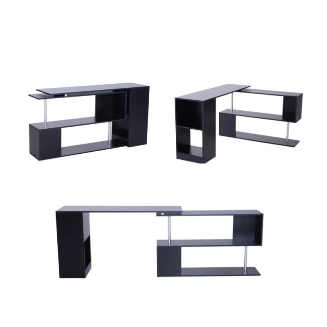 Πολυμορφικό Ξύλινο Γραφείο 140 x 120 x 78 cm HOMCOM 836-072BK