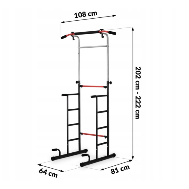 Πολυόργανο Γυμναστικής 64 x 81 x 202-222 cm Neo-Sport NS-301