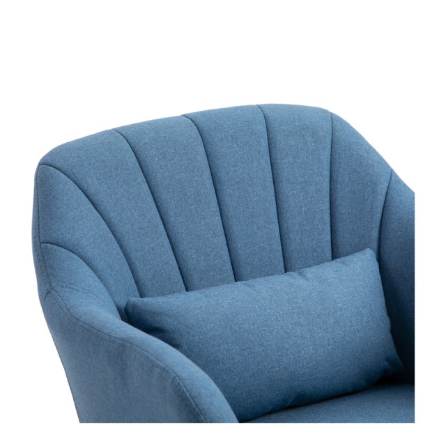Πολυθρόνα 57 x 57 x 77.5-87 cm Χρώματος Μπλε HOMCOM 833-757V01BU