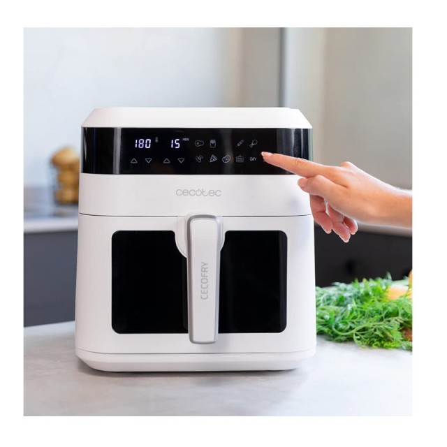 Ψηφιακή Φριτέζα Αέρος Χωρίς Λάδι 6 Lt 1300 W Χρώματος Λευκό Cecofry Experience Window 6000 Cecotec CEC-04998