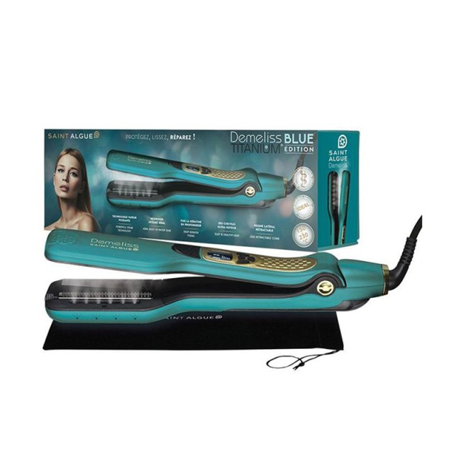 Ψηφιακή Πρέσα Μαλλιών Ατμού 230° C Demeliss Blue Edition Saint Algue 100643