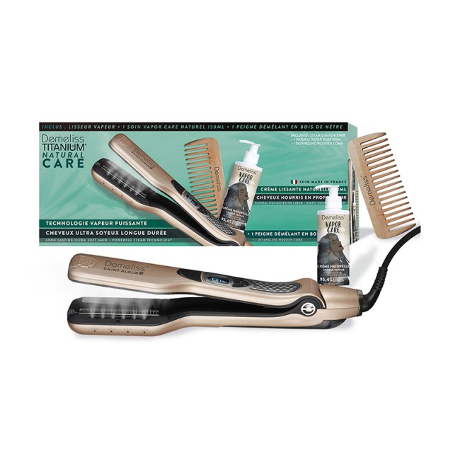 Ψηφιακή Πρέσα Μαλλιών Ατμού 230° C Demeliss Titanum Natural Care Saint Algue 100644