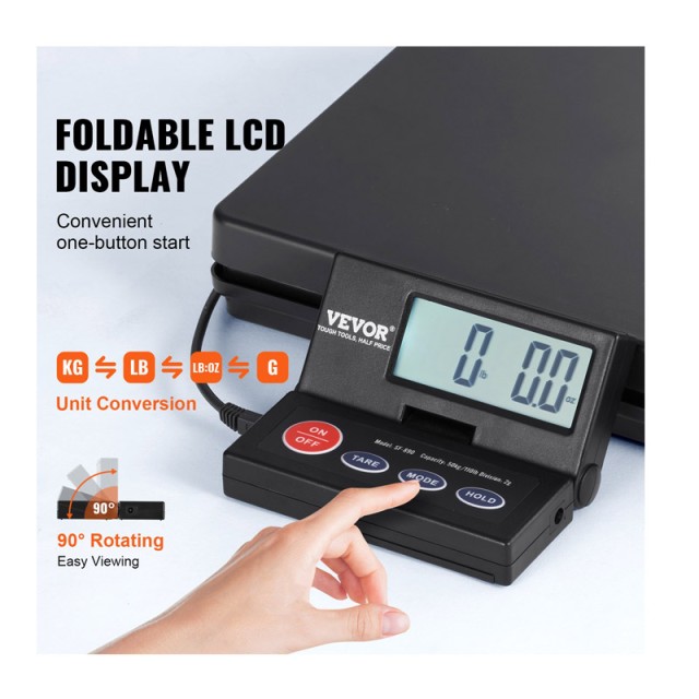 Ψηφιακή Ταχυδρομική Ζυγαριά με LCD Οθόνη 10 g-50 Kg VEVOR FTSYSCYXB...