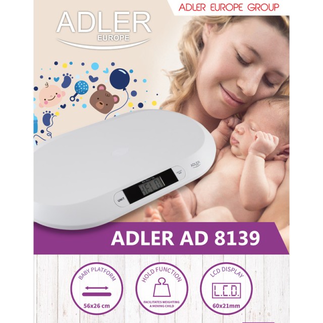 Ψηφιακή Βρεφική Ζυγαριά Adler AD-8139
