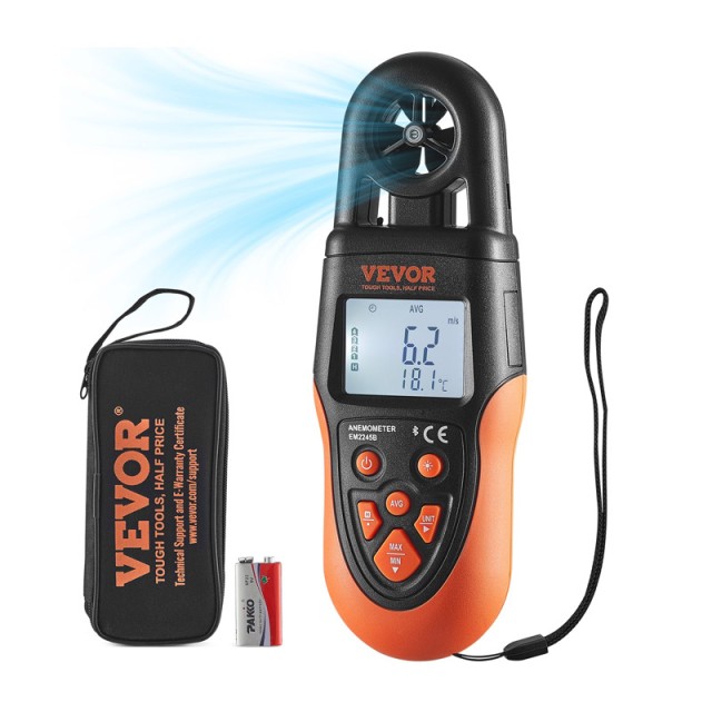 Digitaler Anemometer mit Bluetooth 4 in 1 VEVOR YTSFSJ6ZFSBXYMGCMV9