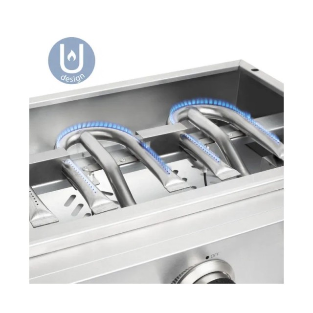 Ψησταριά Αερίου με 2 Καυστήρες Σχήματος U Inox H.Koenig PLX920