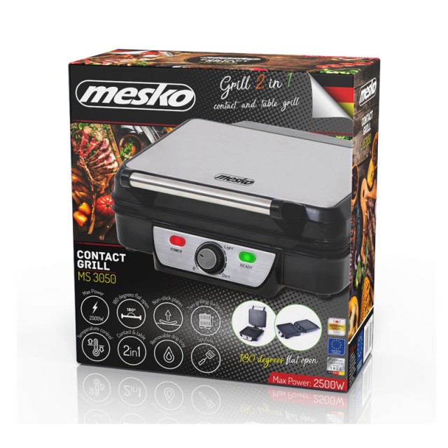 Ψηστιέρα - Γκριλιέρα 2 σε 1 2500 W Mesko MS-3050