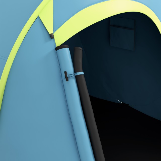 Outsunny Αδιάβροχη Pop Up σκηνή κάμπινγκ με αξεσουάρ και τσάντα μεταφοράς, 245x148x105 cm, μπλε A20-404V00NU