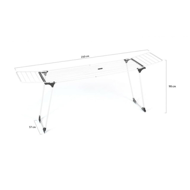 Πτυσσόμενη Απλώστρα 110-210 x 57 x 98 cm Idomya 30120101