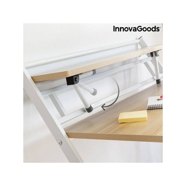 Πτυσσόμενο Μεταλλικό Γραφείο με 1 Ράφι 84 x 97 x 60 cm InnovaGoods V0103260
