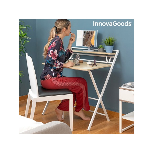 Πτυσσόμενο Μεταλλικό Γραφείο με 1 Ράφι 84 x 97 x 60 cm InnovaGoods V0103260