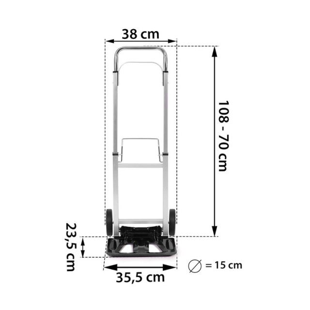 Πτυσσόμενο Καρότσι Μεταφοράς 90 Kg Humberg HM-508