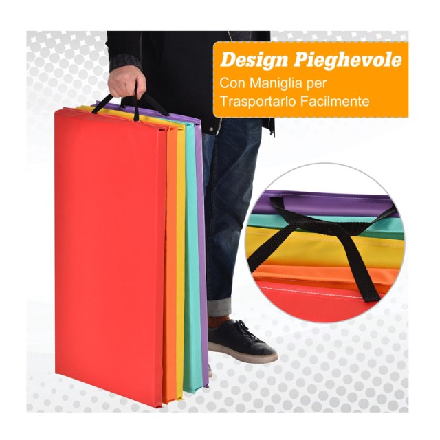 Πτυσσόμενο Στρώμα Γυμναστικής 195 x 76 x 3 cm HOMCOM A93-044