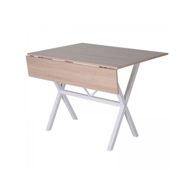 Πτυσσόμενο Τραπέζι 109 x 102 x 79 cm Χρώματος Καφέ HOMCOM 835-119AK