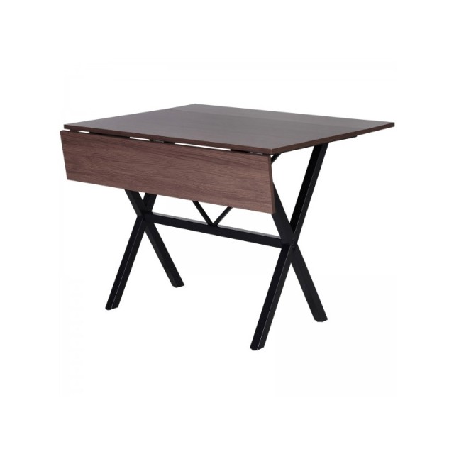 Πτυσσόμενο Τραπέζι 109 x 102 x 79 cm Χρώματος Μαύρο HOMCOM 835-119BK