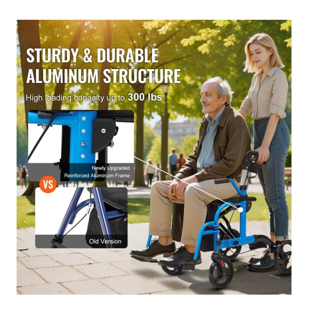 Πτυσσόμενος Περιπατήρας/Αμαξίδιο Αλουμινίου με Τσάντα Αποθήκευσης 2...