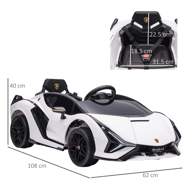 HOMCOM Ηλεκτρικό αυτοκίνητο για παιδιά 3-5 ετών Lamborghini 12V με ...