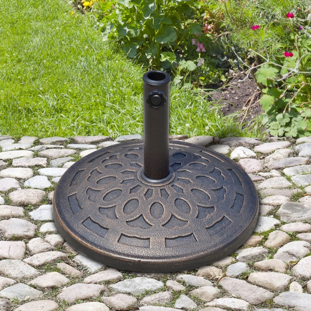 Outsunny Βάση ομπρέλας από ρητίνη 12kg Φ48,5x34cm για κοντάρια 38-4...