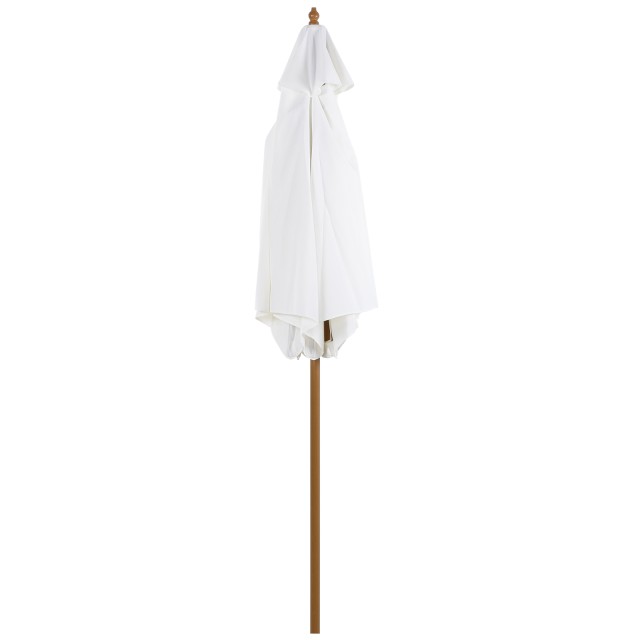 Outsunny Bamboo Garden Umbrella, Κρεμ Λευκή, 250 x 230 εκ. 84D-056CW
