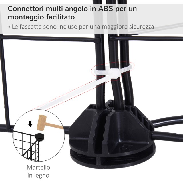 PawHut Modular Περίβλημα για Κατοικίδια Μαύρο 12 Modules 35x35cm D0...