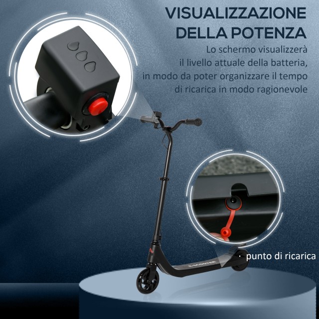 HOMCOM Ηλεκτρικό σκούτερ με ρυθμιζόμενο ύψος για παιδιά 6+ ετών, 76...